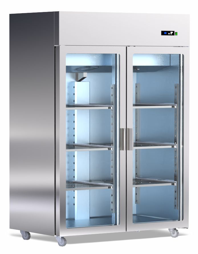 wand koeling 2 glazen deuren 1100L AV-12G-GR ArtSteel