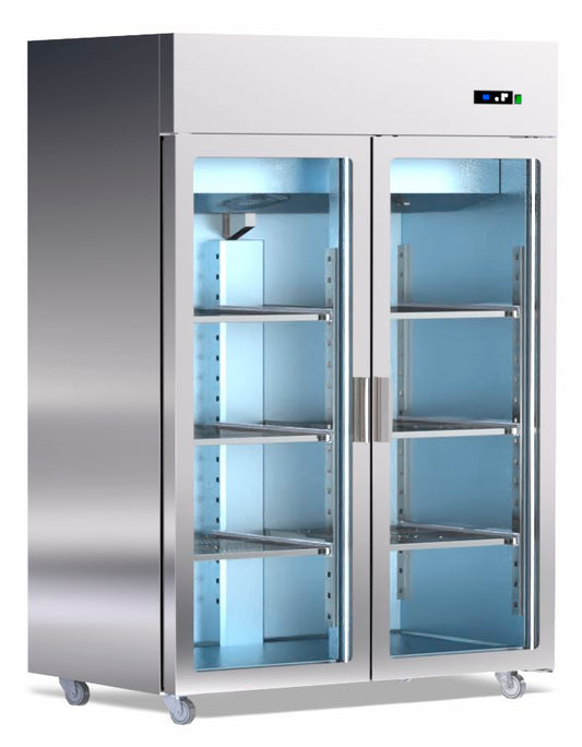 wand koeling 2 glazen deuren 1100L AV-12G-GR ArtSteel
