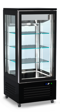 RVS koel vitrine kast 1 glazendeur 300L C4-077-SR ArtSteel