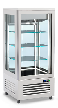 RVS koel vitrine kast 1 glazendeur 300L C4-077-SR ArtSteel