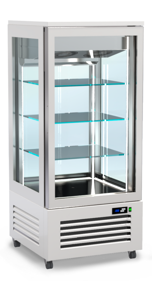 RVS koel vitrine kast 1 glazendeur 300L C4-077-SR ArtSteel
