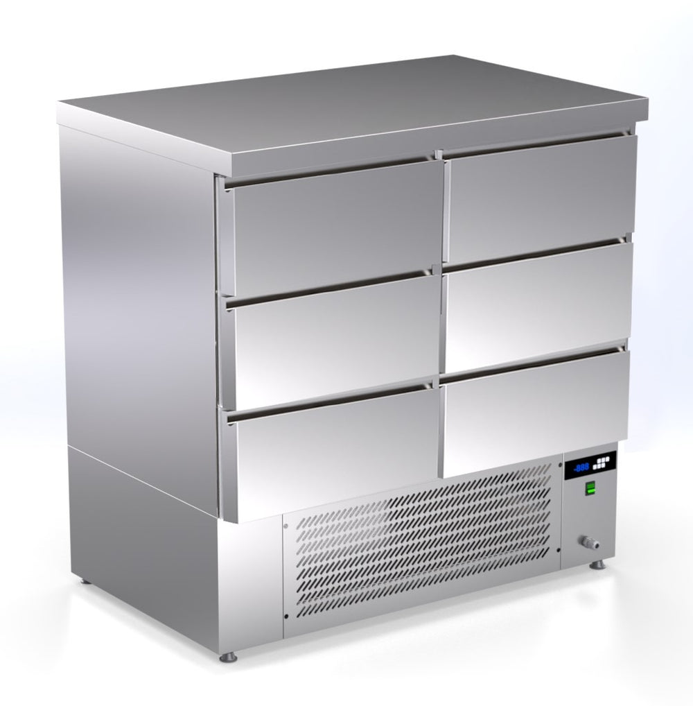 werkkoelbank 6 laden TP-096-AR ArtSteel fish refrigeration