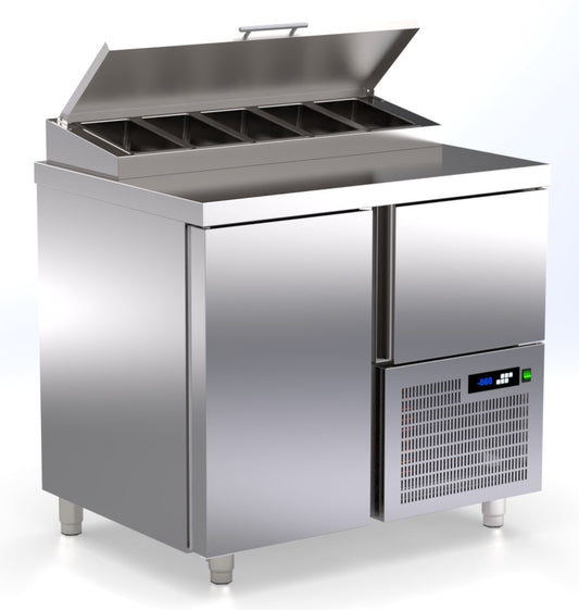 koelwerkbank met 5 salade bakken, 1 deur en 1 laden ArtSteel TR-097-TR