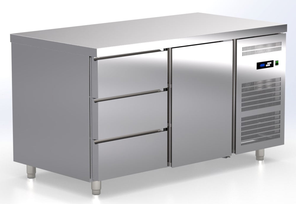 werkbank koeling 3 lades 1 deur TR-147-G3R ArtSteel