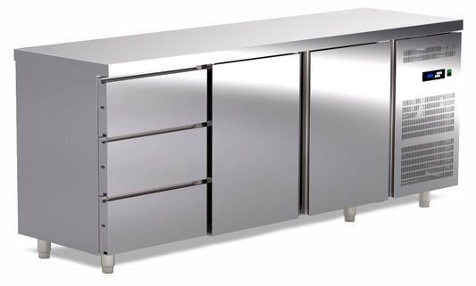 werkbank koeling 3 laden 2 deuren TR-187-G3R Art Steel