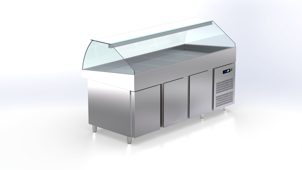 fish line koel vitrine VA-189-K ArtSteel fish refrigeration