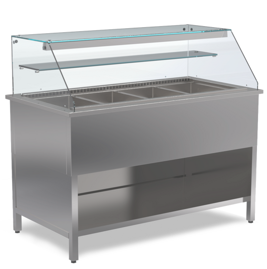 bain marie vitrine 4 bakken ArtSteel VH-147-4 line 70 displays